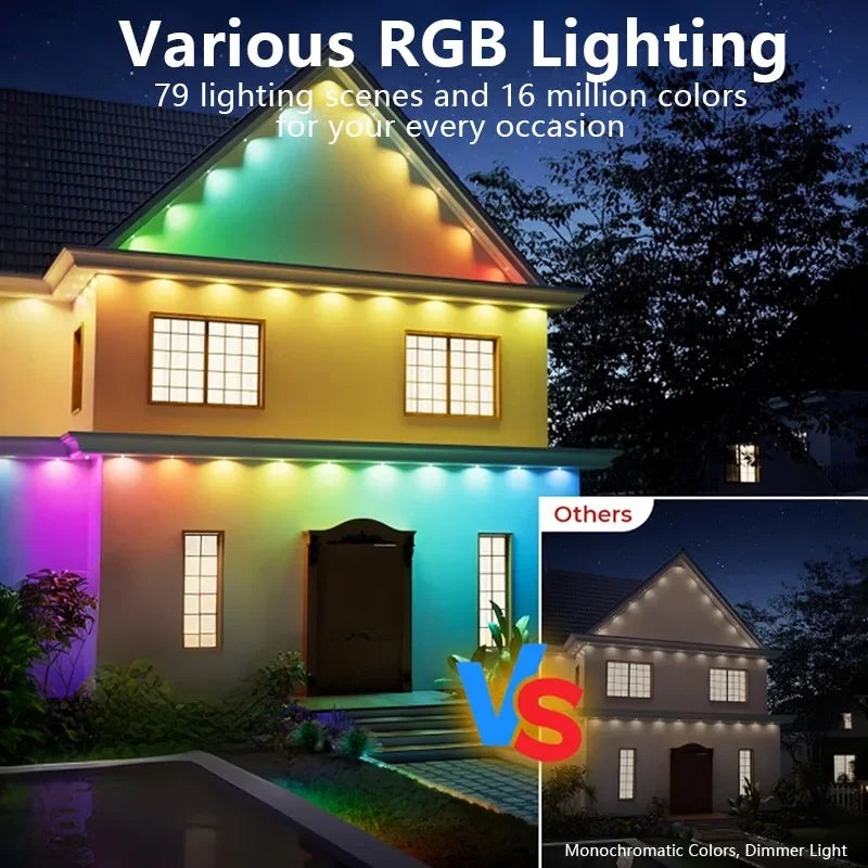 MIMIRGB Outdoor Waterproof RGB String Lights For Holidays