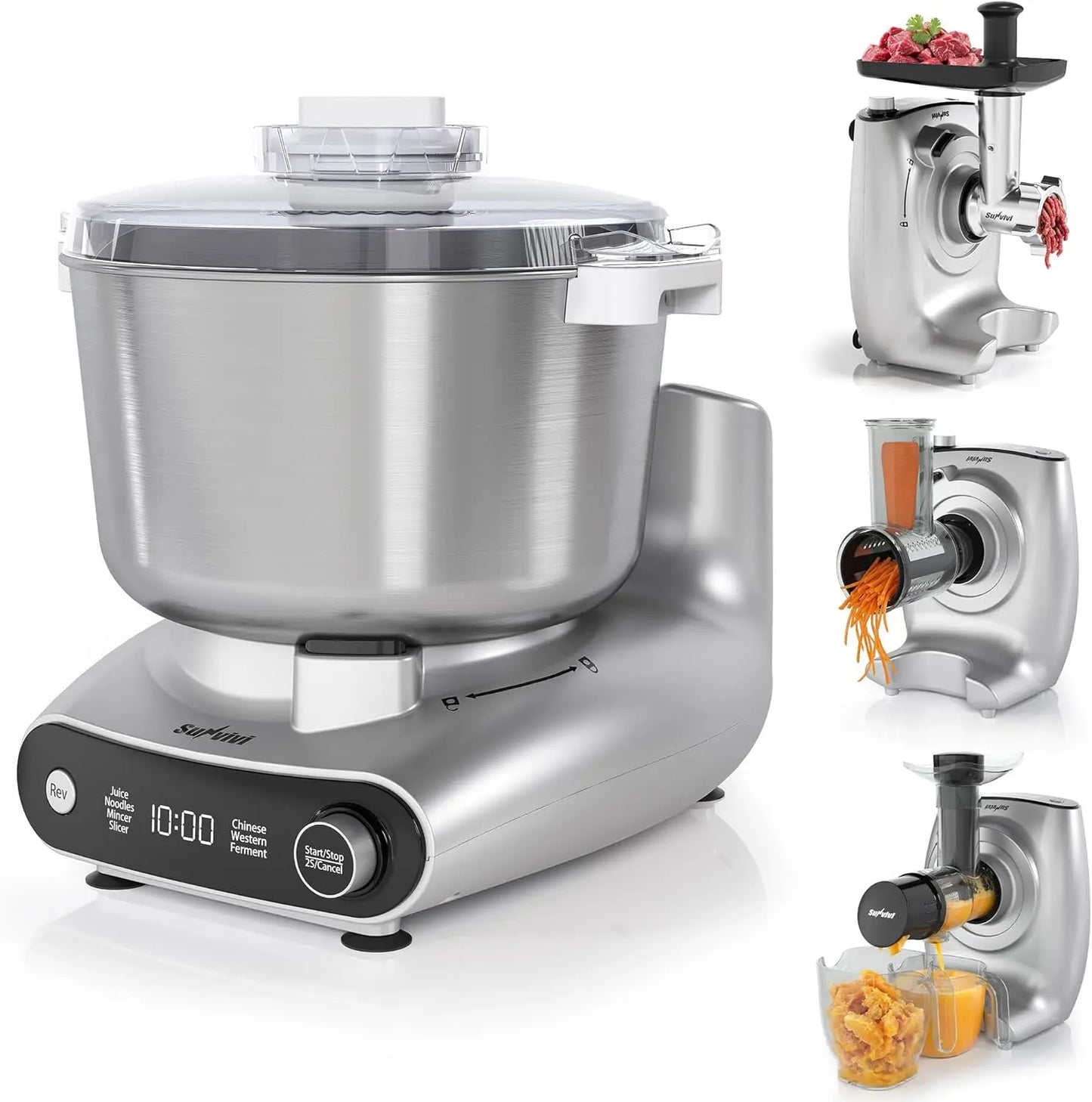 4-In-1 Multifunction Stand Mixer For Dough Juicing And Meat Grinding