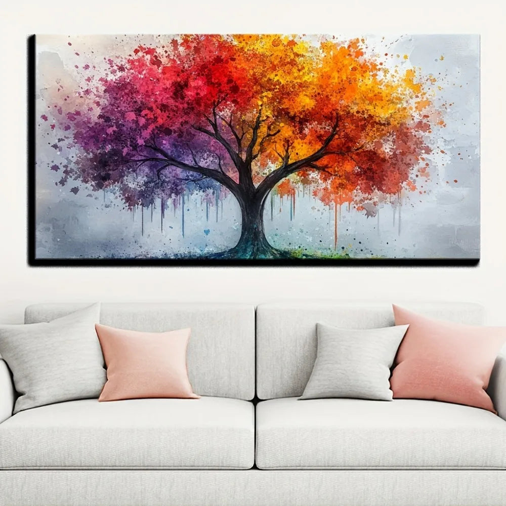 Tree Of Life Canvas Wall Art Premium Pine Wood Frame