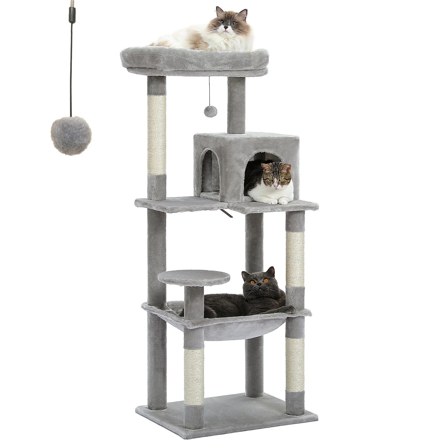 PAWZ Road Indoor Cat Tree With Hammock And Sisal Posts