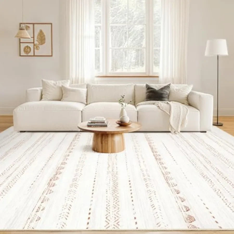Boho Kilim Style Area Rug Polyester Machine Washable
