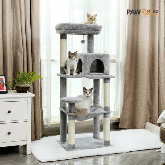 PAWZ Road Indoor Cat Tree With Hammock And Sisal Posts