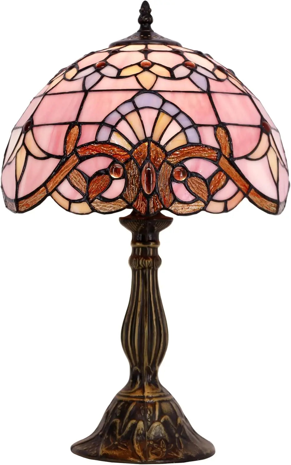 Tiffany Style Stained Glass Table Lamp Baroque Desk Light