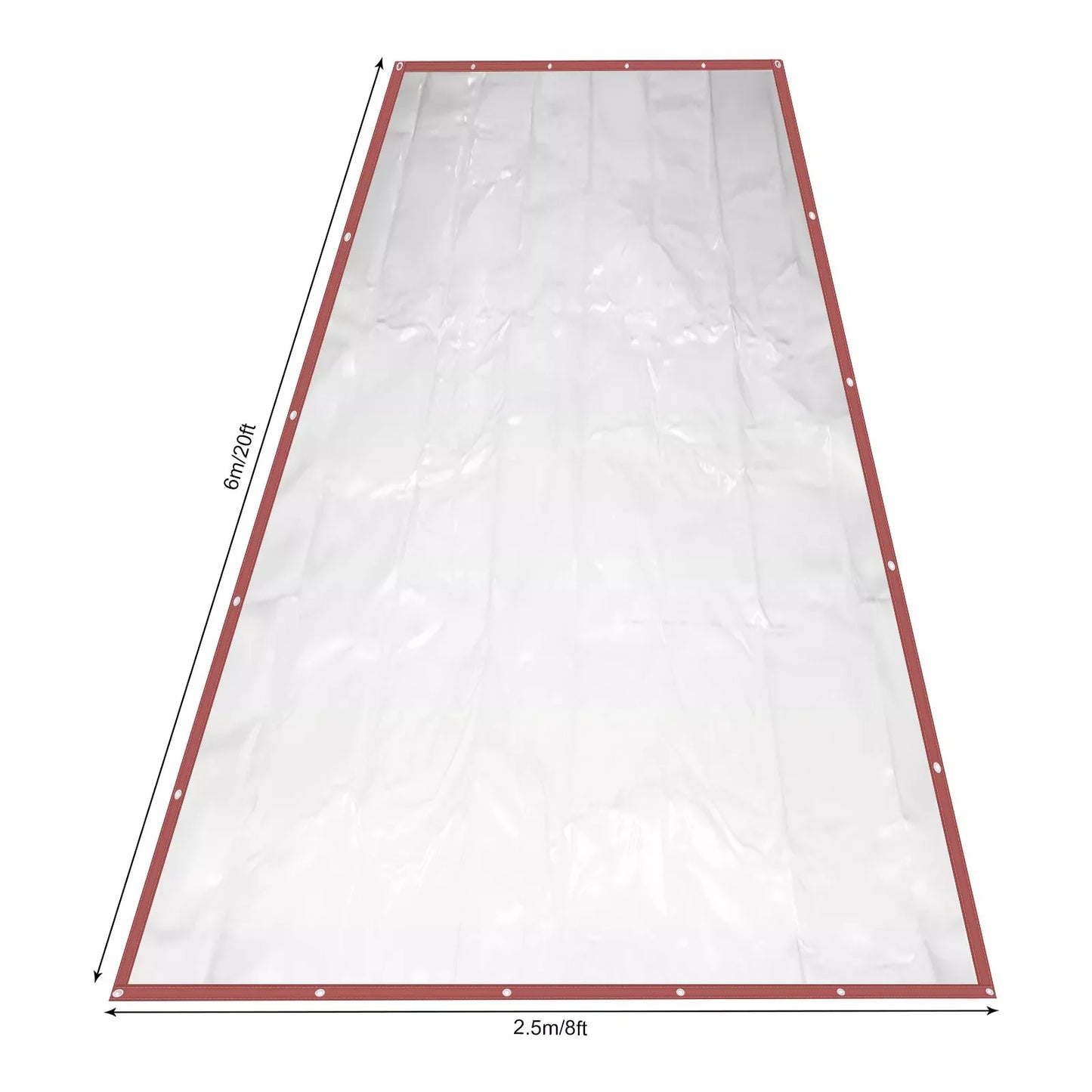 Clear Vinyl Awning Canopy Roll Up Patio Enclosure Waterproof