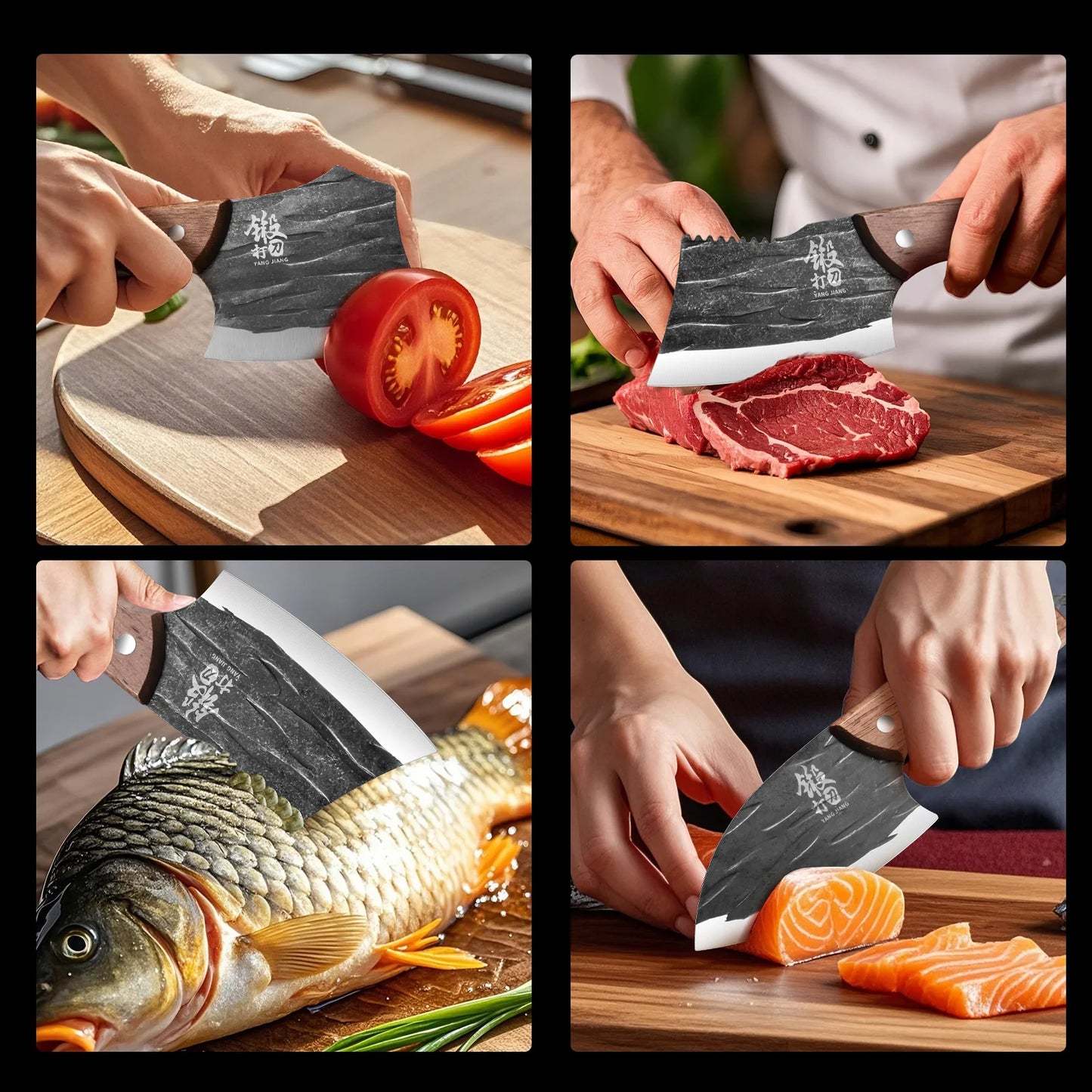 Feature 3 Piece Kitchen Knife Set Serrated Utility Knives Stainless Steel
