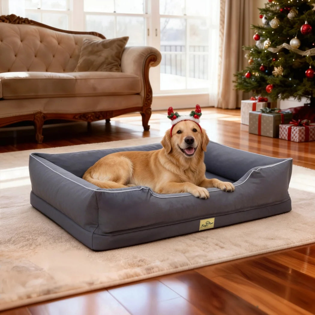Borwart Orthopedic Dog Bed With Removable Waterproof Cover