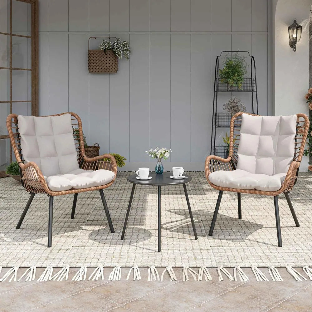 Outdoor Bistro Set With Coffee Table Front Porch Patio Furniture