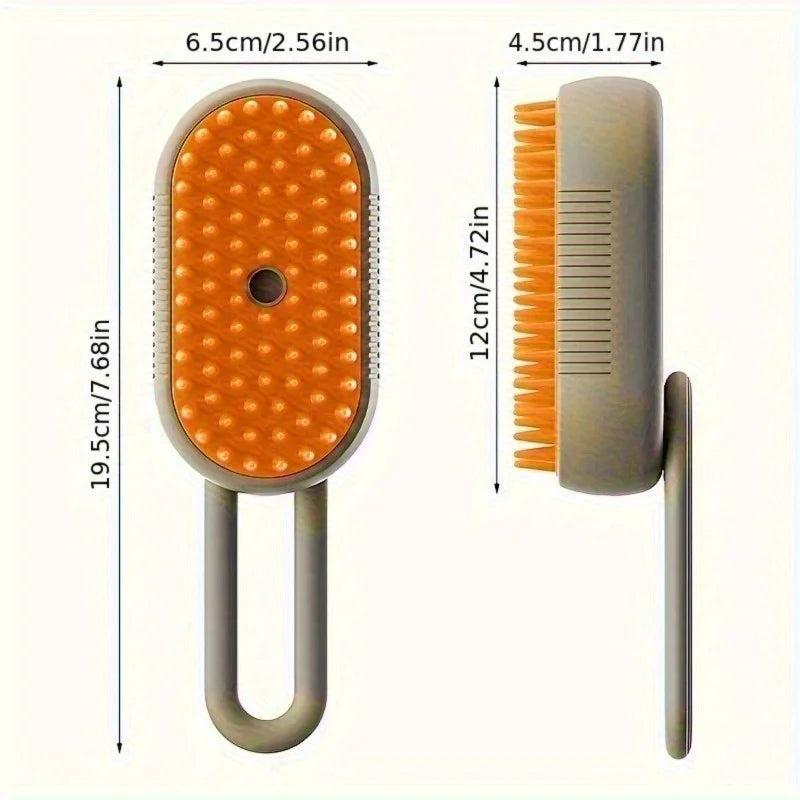 Pet Steam Grooming Brush With Massage Spray For Pets