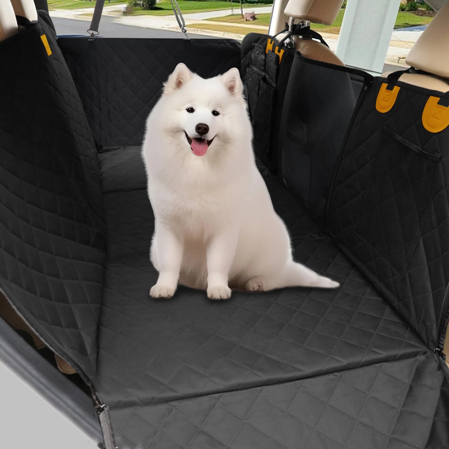 Borwart Waterproof Dog Car Seat Cover With Mesh Window