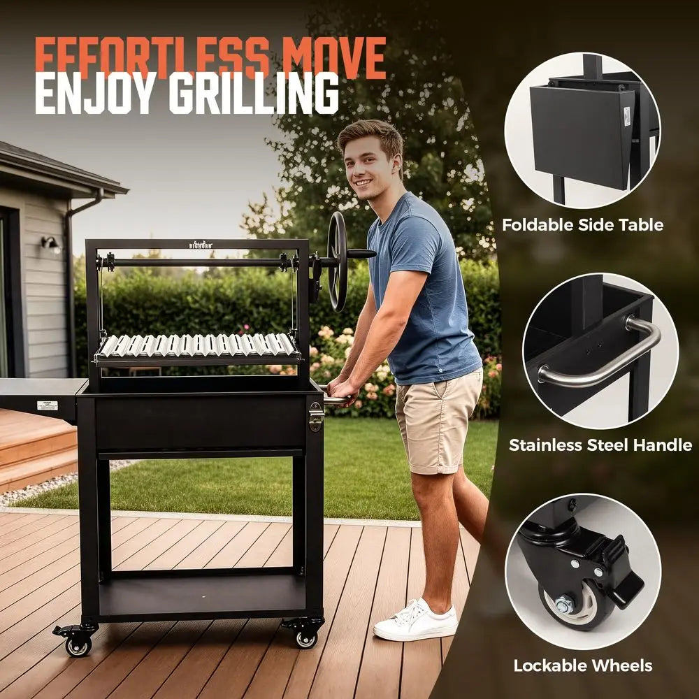 Santa Maria Argentinian Parrilla Grill With Adjustable Height Grate