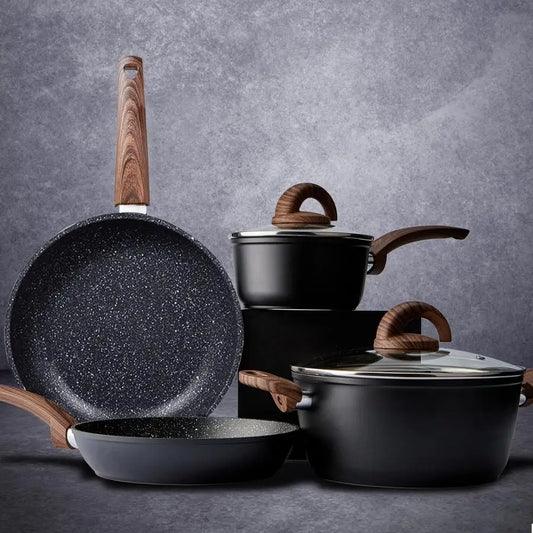 Nonstick Ceramic Cookware Set With Induction Compatible Pots And Pans