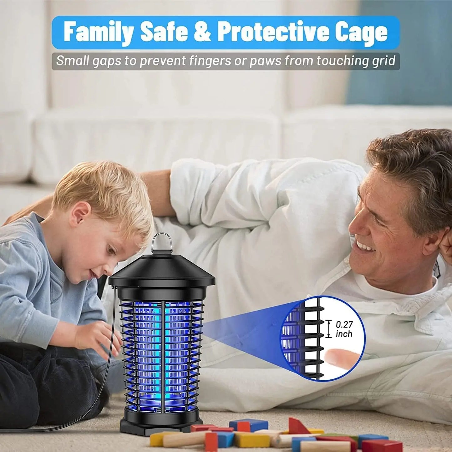 Outdoor Bug Zapper 4000V Mosquito Killer Lantern Waterproof Insect Trap