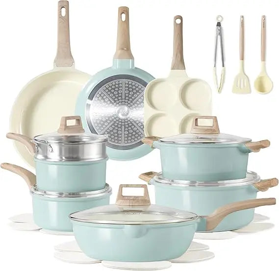 DAFIFY 21-Piece Ceramic Nonstick Induction Cookware Set PFAS Free