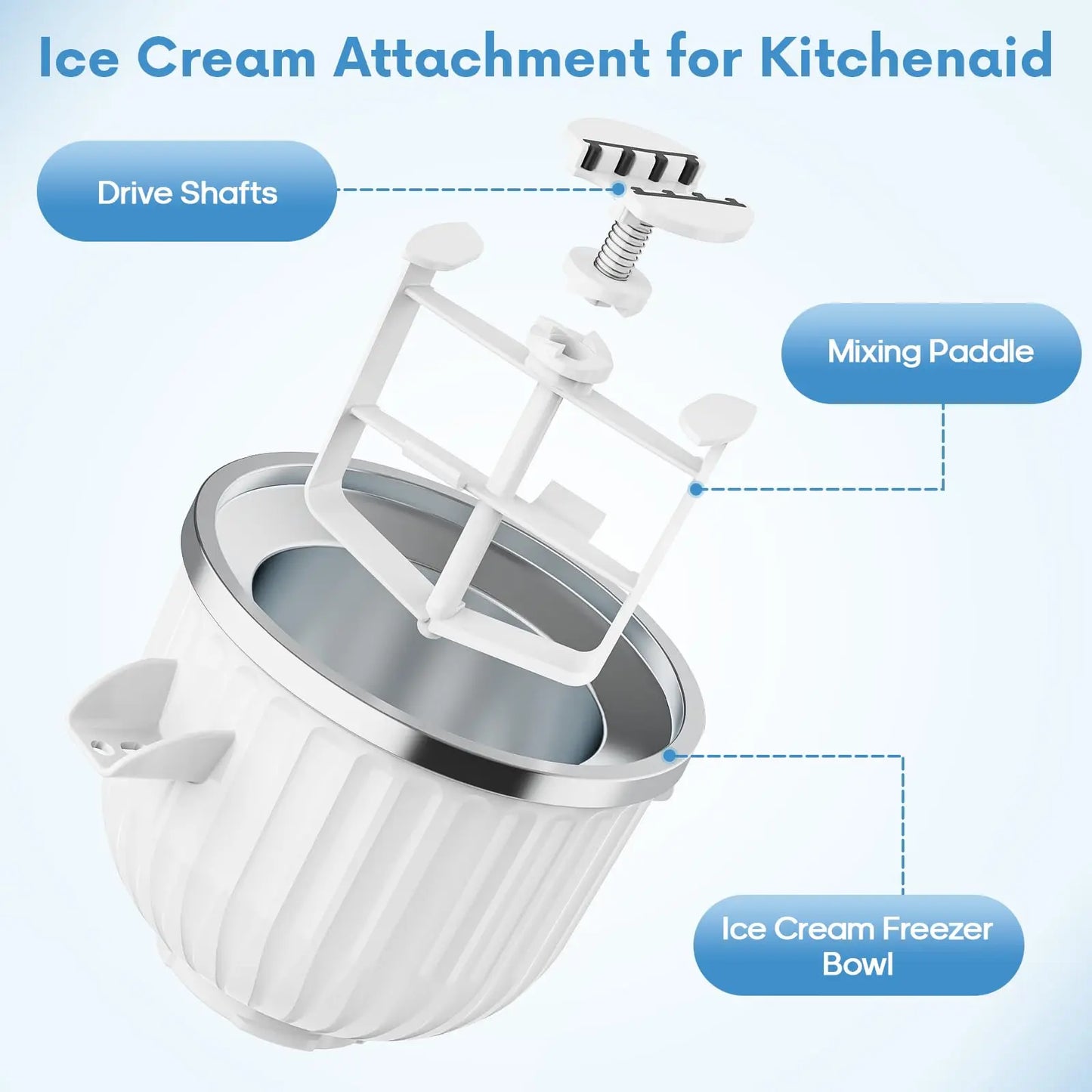 Ice Cream Maker Attachment for KitchenAid Stand Mixer