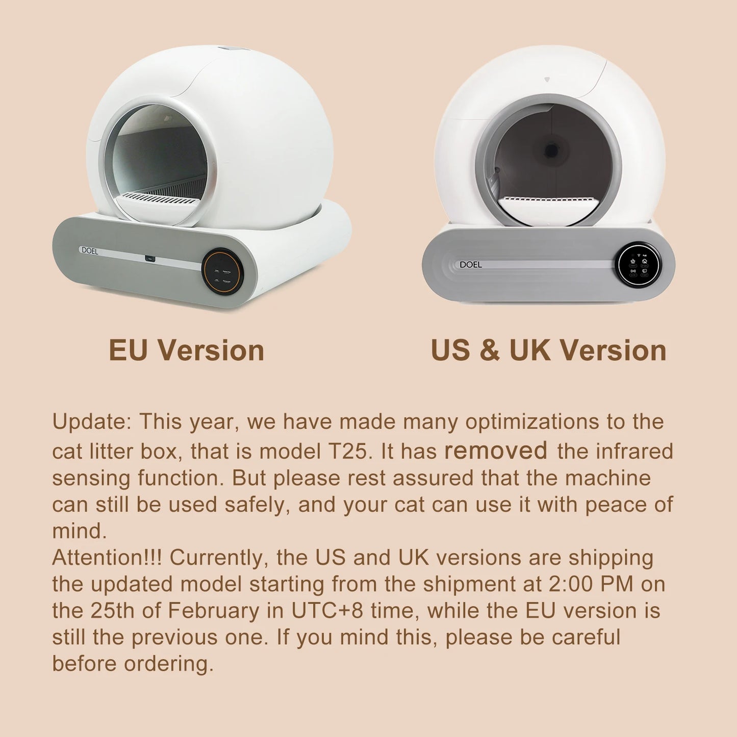 DOEL Self Cleaning Smart Cat Litter Box WiFi App