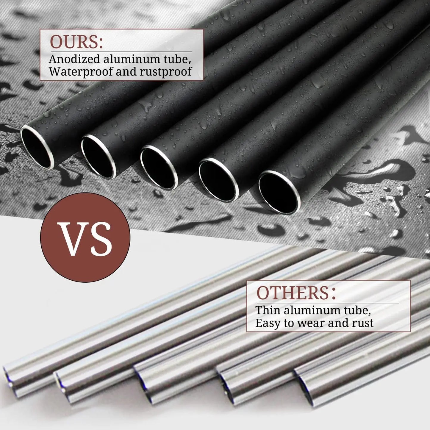 Patio Wind Chimes Deep Tones With 5 Tuned Aluminum Tubes