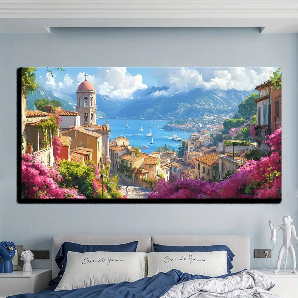 Guanajuato Mexican Street Wall Art Pine Solid Wood Frame