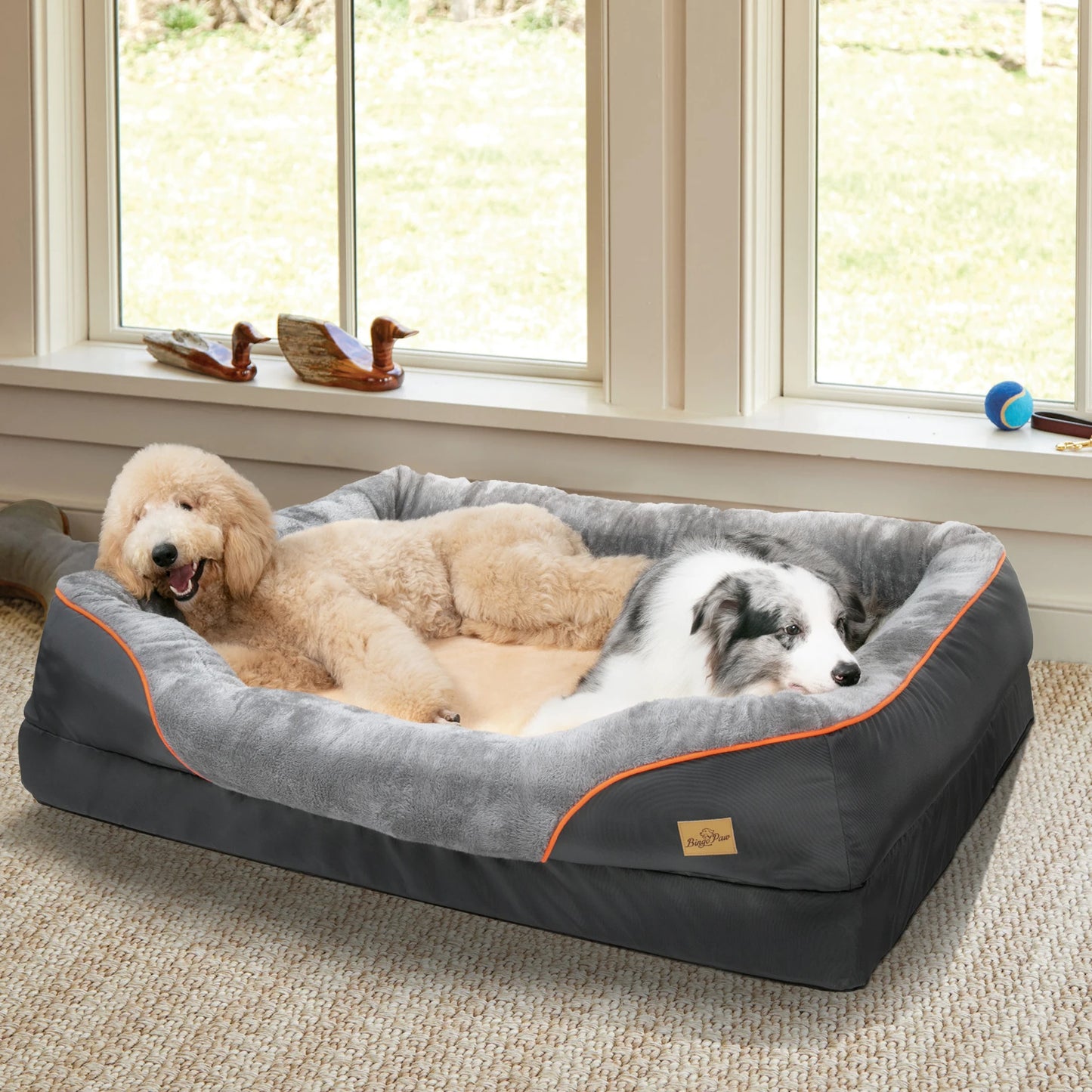 BINGOPAW Dog Bed Anti Allergy With Removable Washable Cover