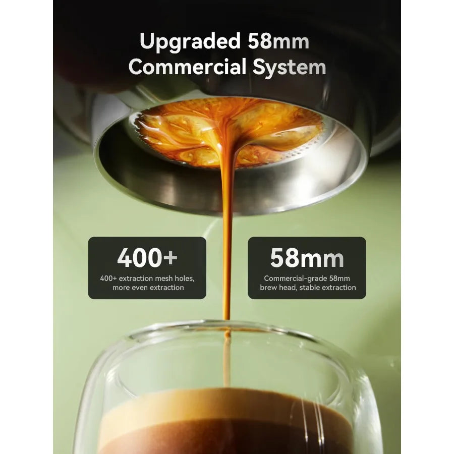 SHXI Retro Espresso Machine With Visible Pressure Gauge