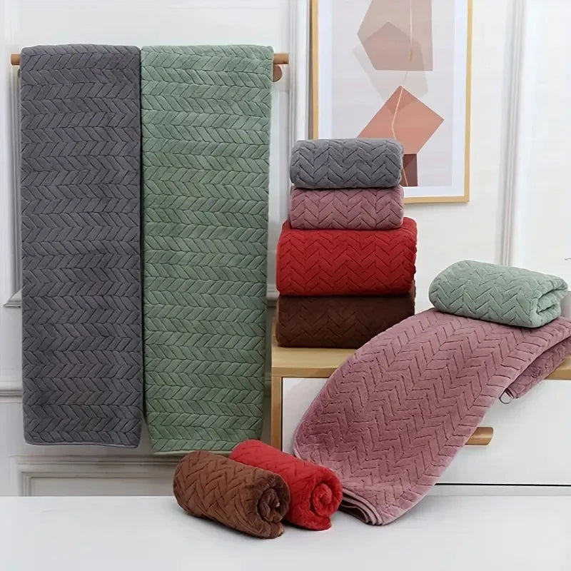 Soft Absorbent Microfiber Bath Towels For Home And Hotel