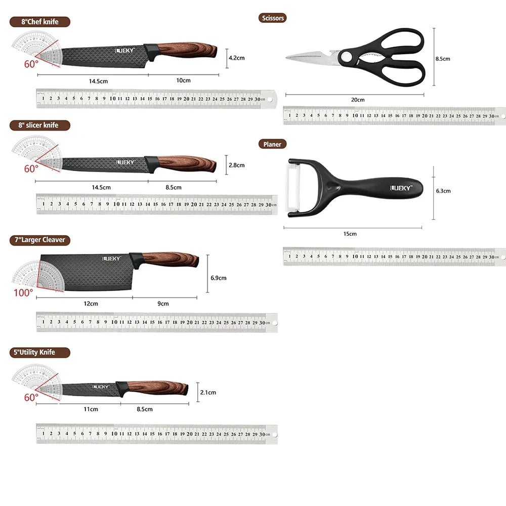 Stainless Steel Kitchen Knife Set 6-Piece With Fruit Knife