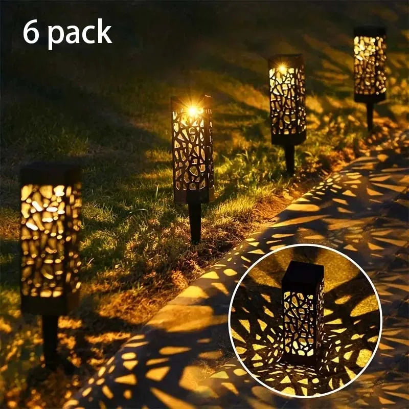 KEWEN 6 Pack Solar Powered LED Garden Stake Lights Outdoor