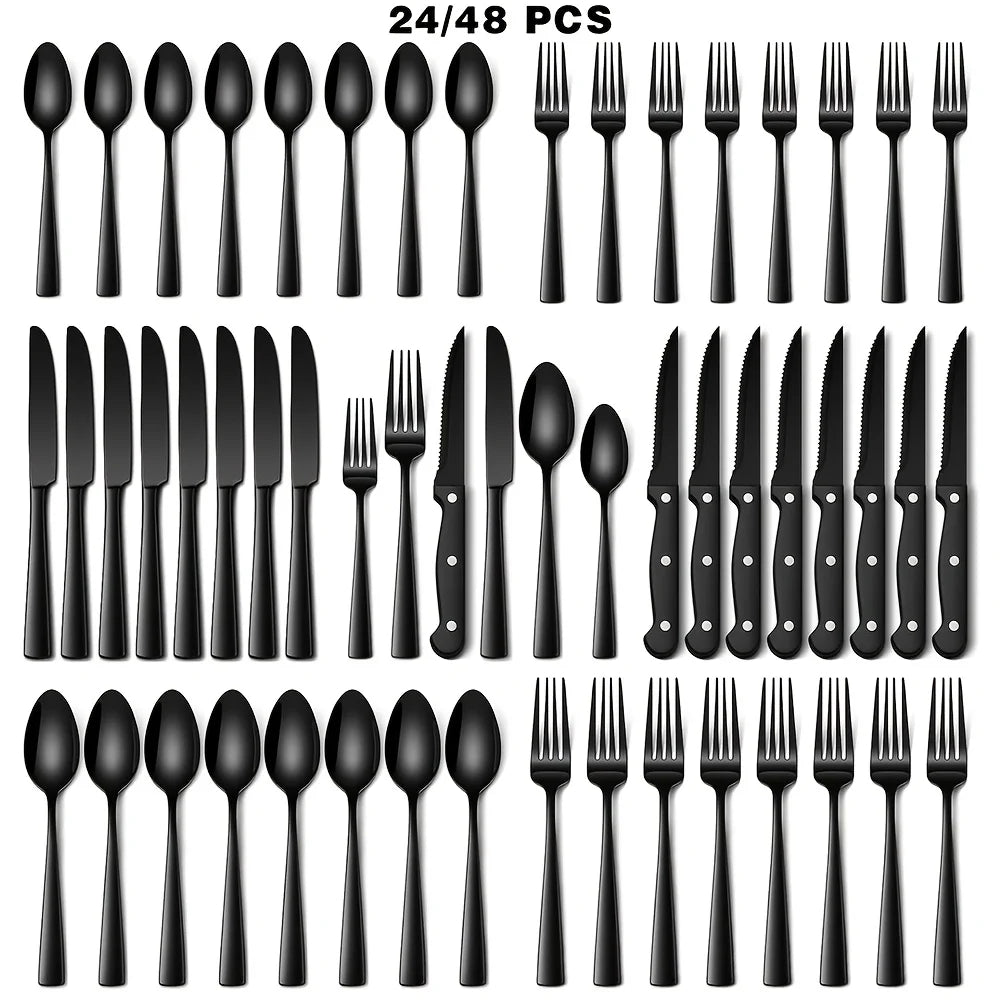 Stainless Steel Flatware Set For 4 Or 8 With Knives