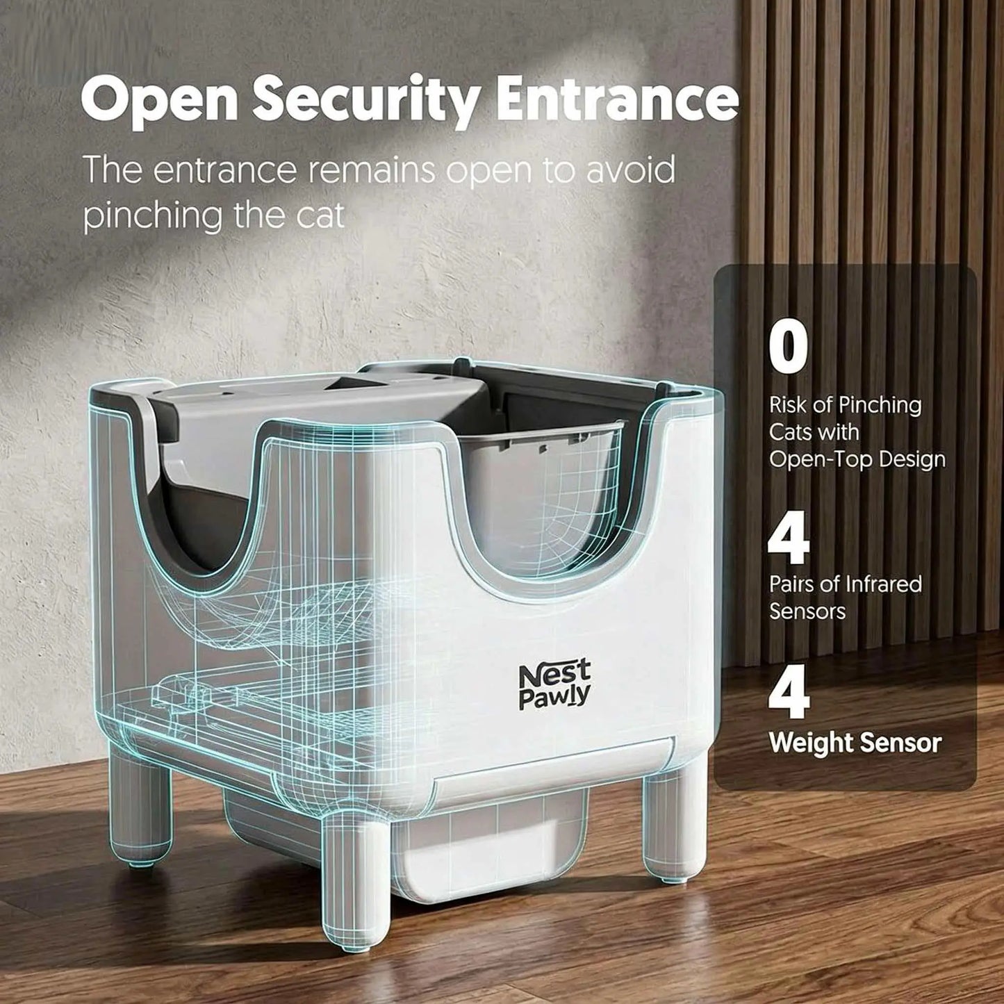 NestPawly M07 Automatic Self Cleaning Cat Litter Box