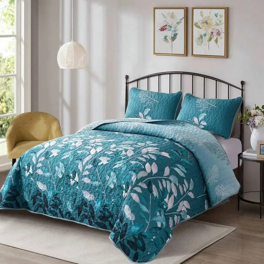 Premium Polyester Cotton Three Piece Quilt Set Cover