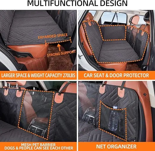 Back Seat Extender Dog Hammock And Durable Car Seat Cover
