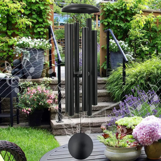 Memorial 45 Inch Deep Tone Wind Chimes With 6 Heavy Tubes For Outdoor Garden