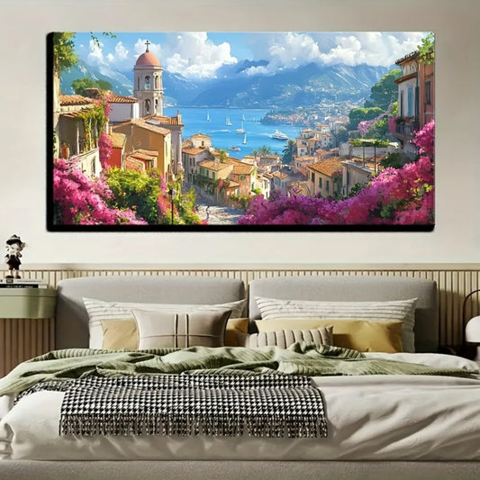 Guanajuato Mexican Street Wall Art Pine Solid Wood Frame