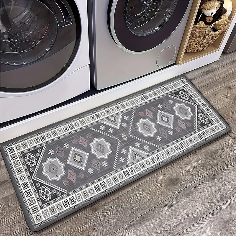 Bohemian Kitchen Floor Mat With Super Absorbent Anti Slip