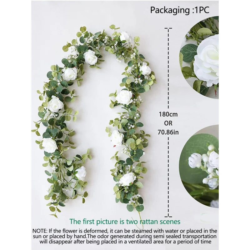 Artificial Flower Vine Garland for Party Decor Valentine Day