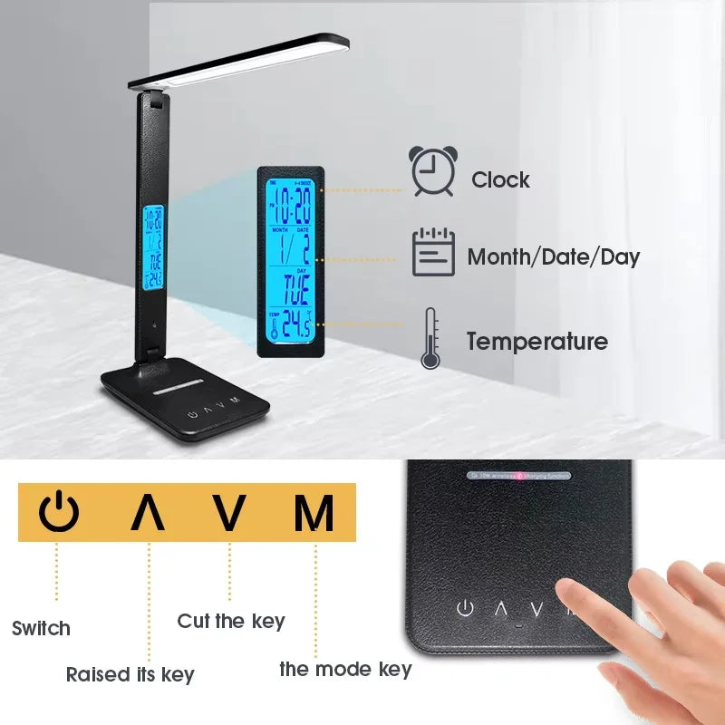 LAOPAO 10W Wireless Charging LED Desk Lamp With USB Port And Auto Timer