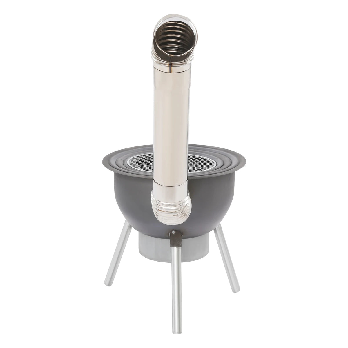 Portable Wood Burning Stove with Grill and Three Pot Rings