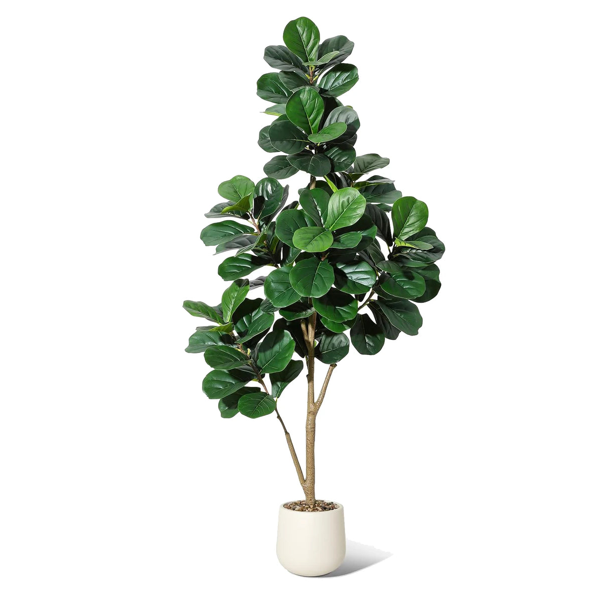 HiMiss Artificial Fiddle Leaf Fig Floor Tree With Planter