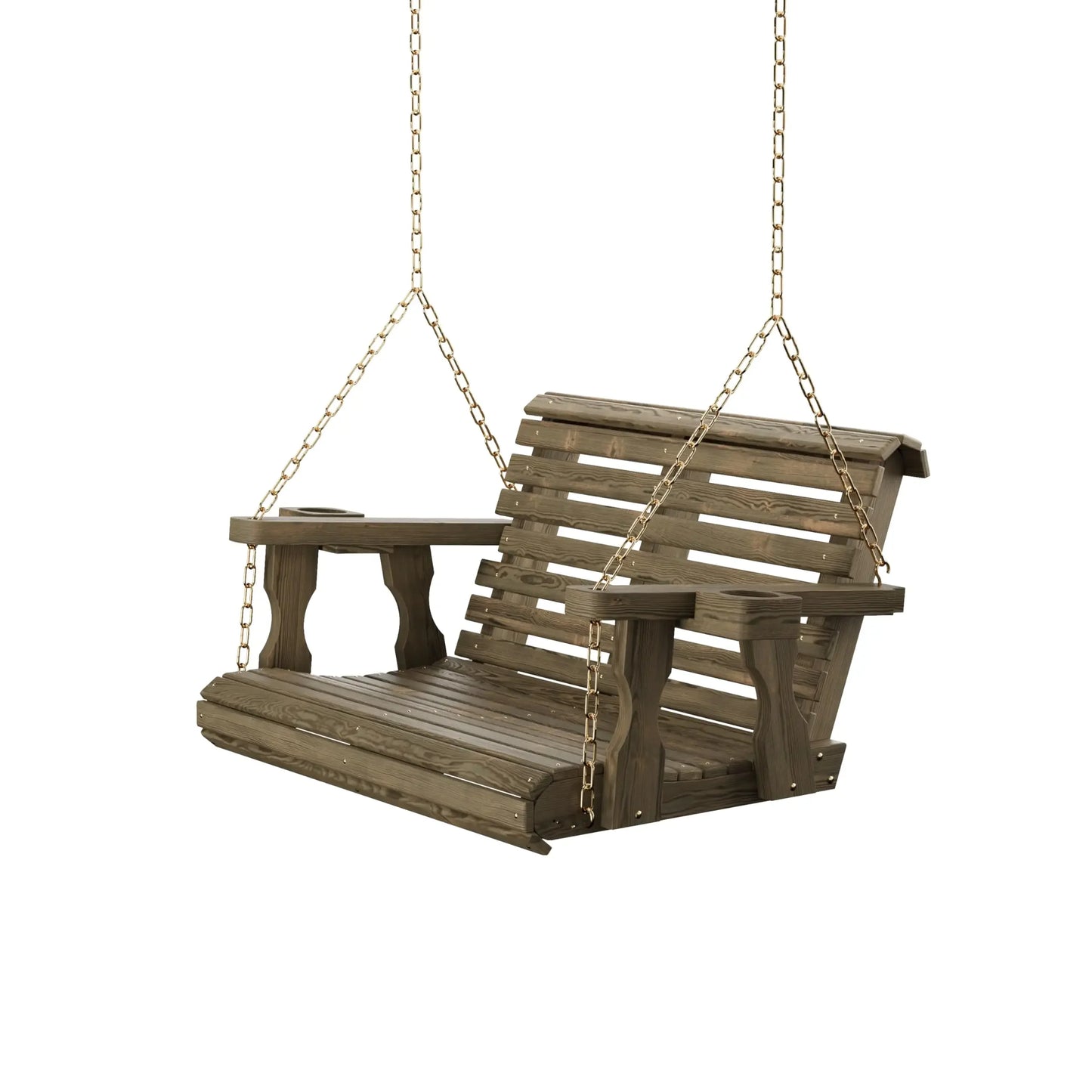 Casual Heavy Duty Porch Swing 700 Lb Capacity Cup Holders