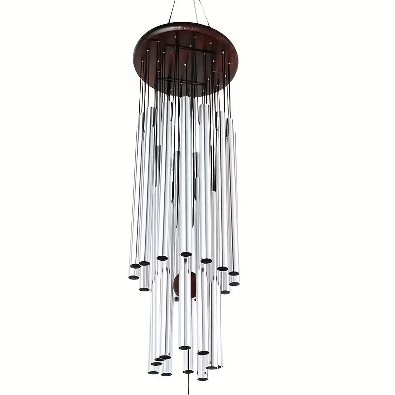 Metal Wind Chime With Wooden Top And Chapel Bells Design