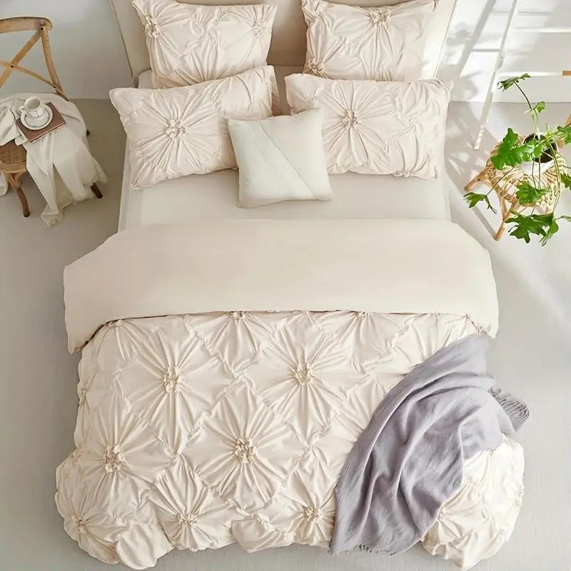 NONECN Bohemian Quilt Cover Set With Duvet And 2 Pillowcases