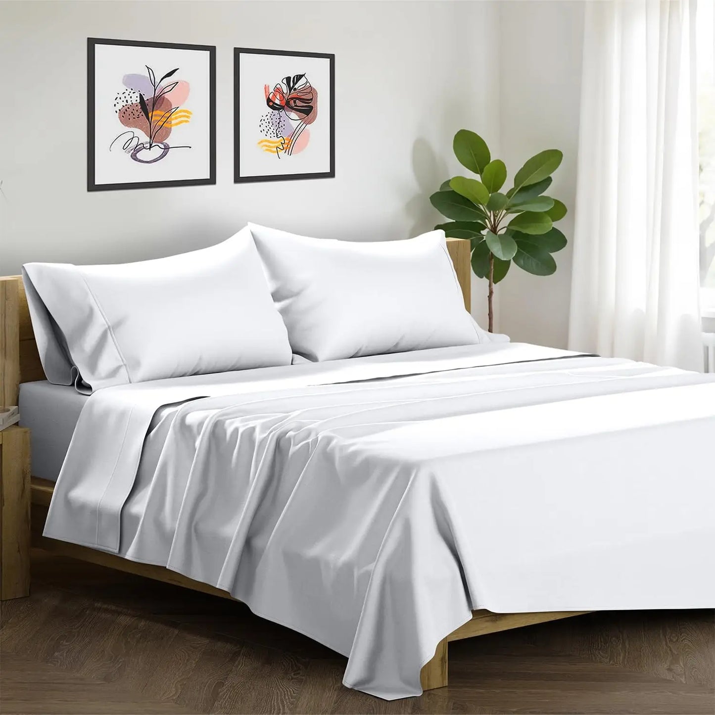 100 Percent Egyptian Cotton Sheet Set Luxury 1500 Thread Count 4 Piece