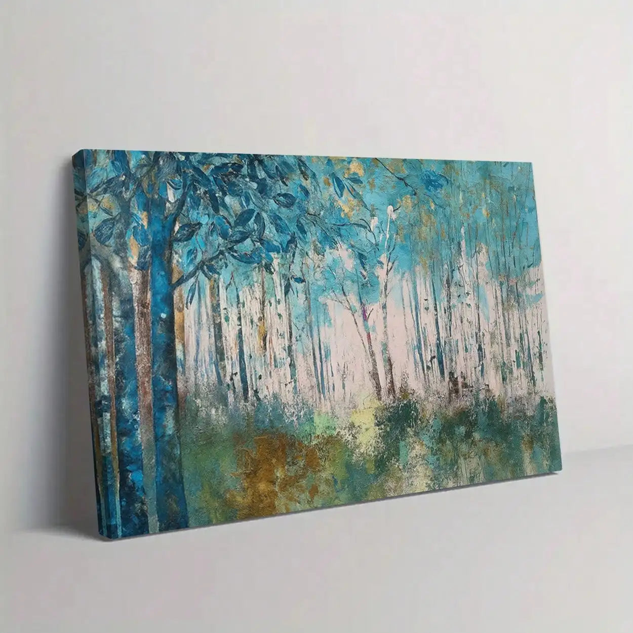 Framed Forest Landscape Canvas Wall Art For Living Room