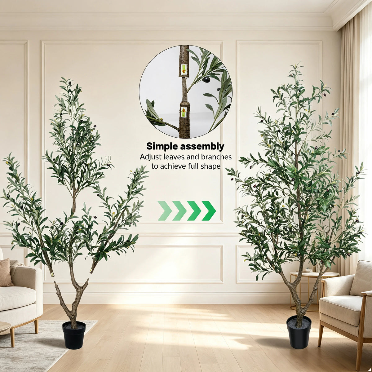 Olitree Artificial Olive Tree With Natural Trunk For Home Decor