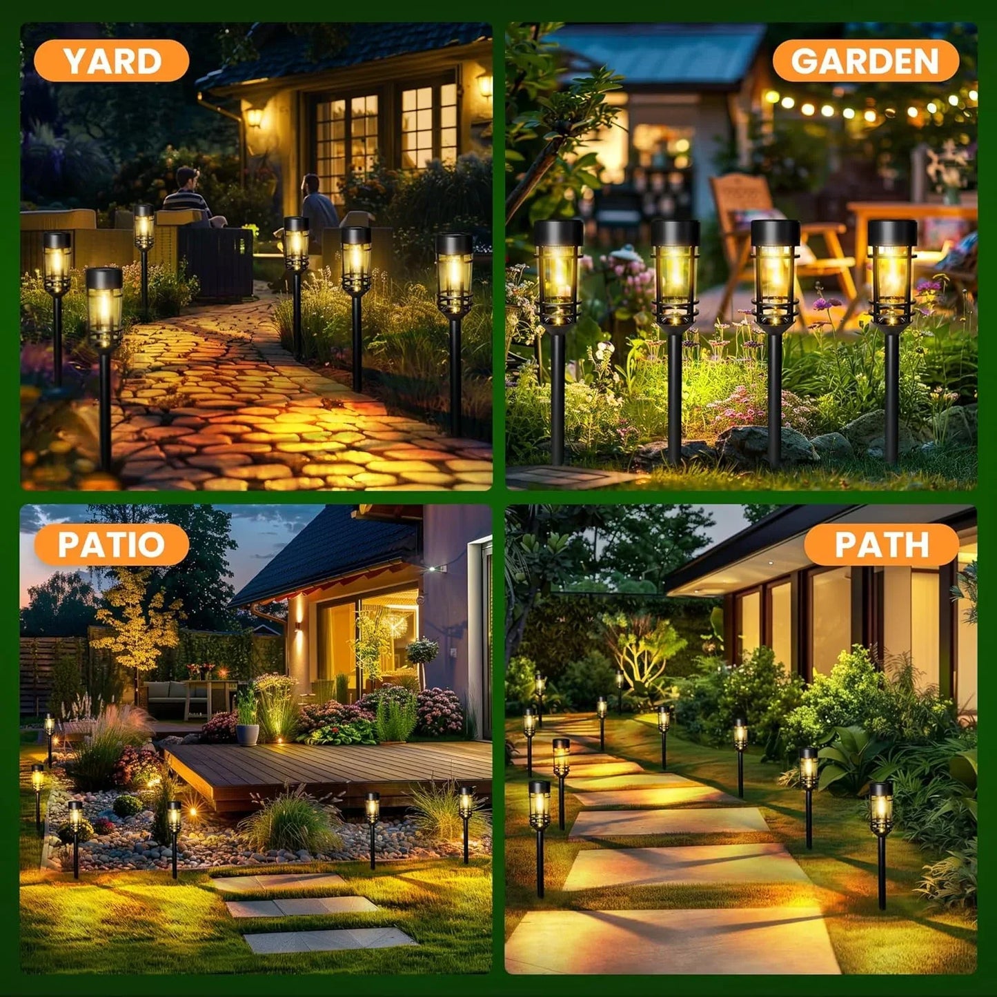 SZRSTH Outdoor Solar Street Lights Waterproof Landscape Path Lighting