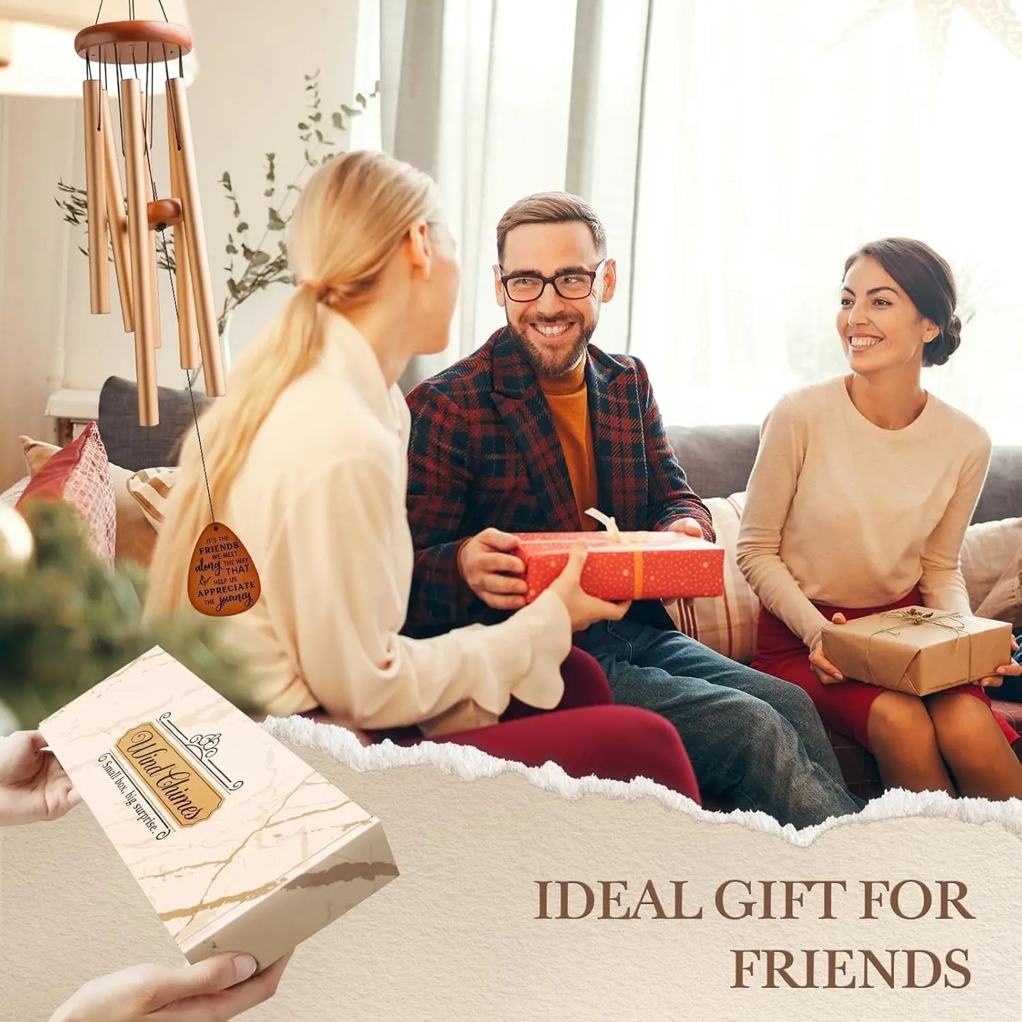 Friendship Wind Chime Outdoor Garden Decor For Best Friends
