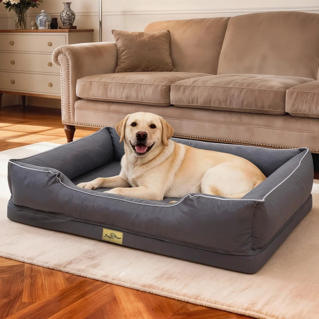 Borwart Orthopedic Dog Bed With Removable Waterproof Cover