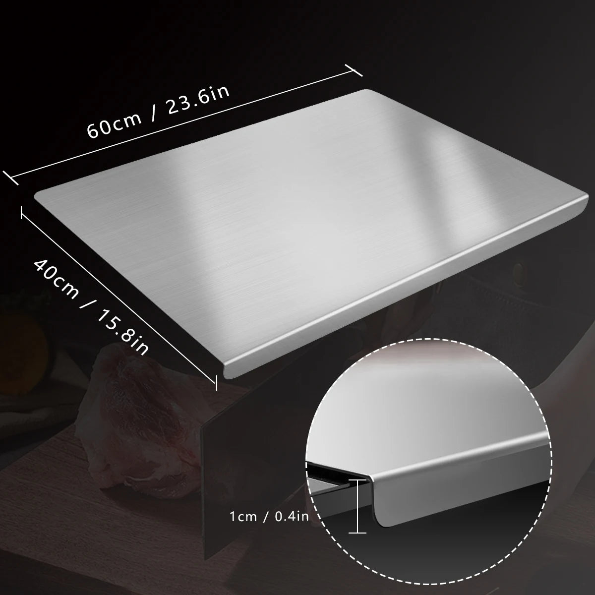 304 Stainless Steel Cutting Board For Kitchen Food Preparation