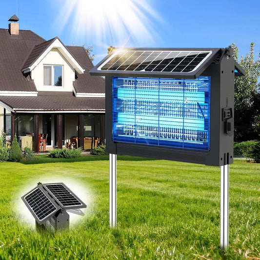 Solar Bug Zapper Outdoor 4500V Mosquito Trap USB Charging IPX5