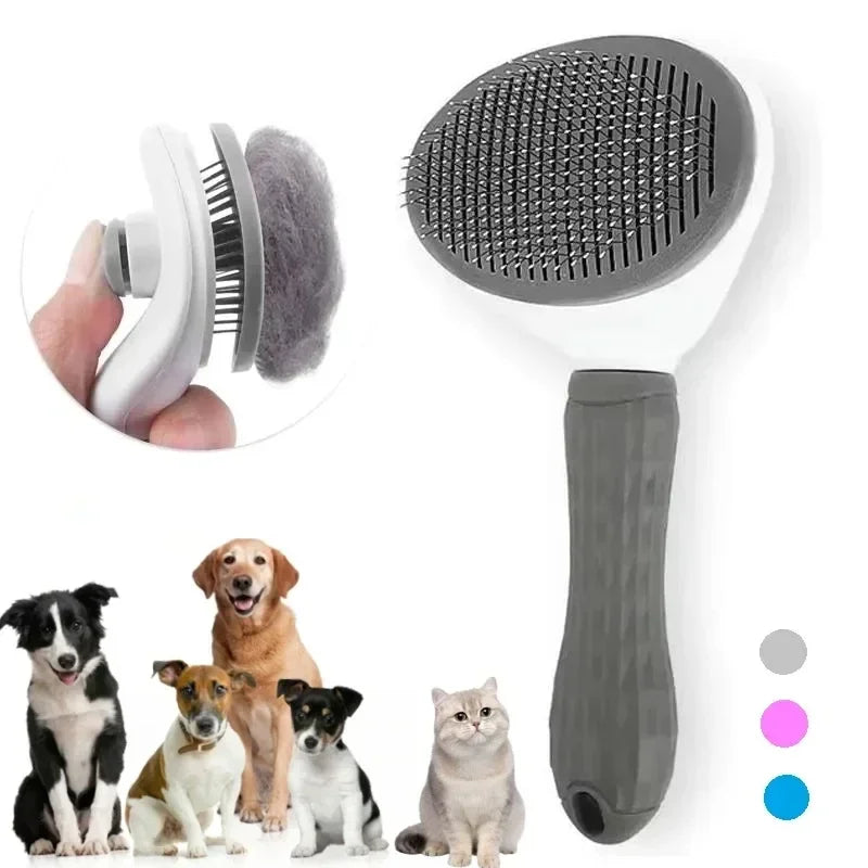 ATMDOG Self Cleaning Pet Grooming Brush For Dogs And Cats