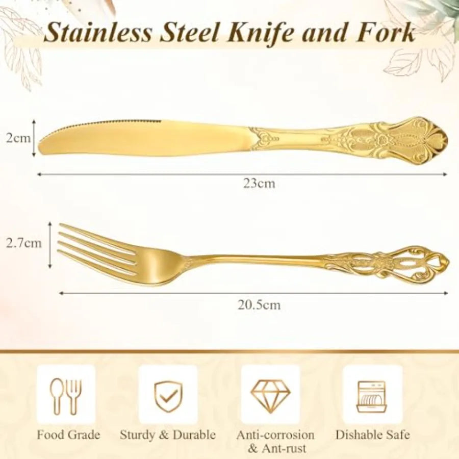 MDNG 100 Pieces Stainless Steel Cutlery Set Dishwasher Safe